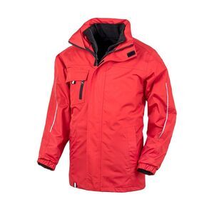 Result Core Mens Printable 3-In-1 Transit Jacket / Red